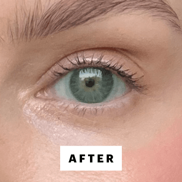 Kinonen after applying the Merit Clean Lash Lengthening Tubing Mascara