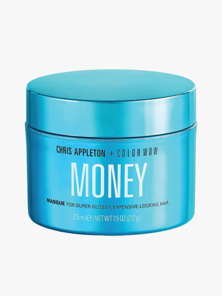 Color Wow Money Masque in branded tub component on a light gray background